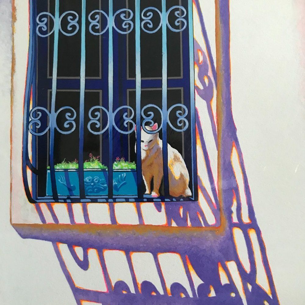 "Sunning" by Igor Medvedev Serigraph Appraised at $615 - Picture 8 of 8
